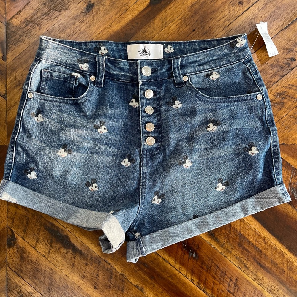 Disney Women's Mickey Mouse Blue Jean Shorts